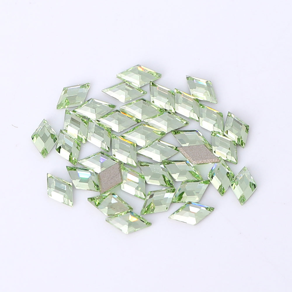 Rhombus Shape Multi Colors Small Size Glass Beveled Flat Back Fancy Rhinestones For Nail Art WholesaleRhinestone