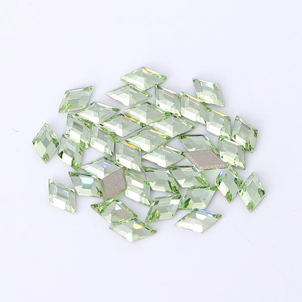 Rhombus Shape Multi Colors Small Size Glass Beveled Flat Back Fancy Rhinestones For Nail Art WholesaleRhinestone