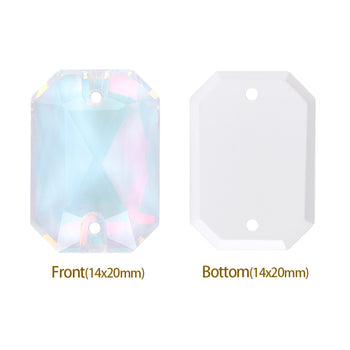 Crystal AM Octagon Shape High Quality Glass Sew-on Rhinestones WholesaleRhinestone