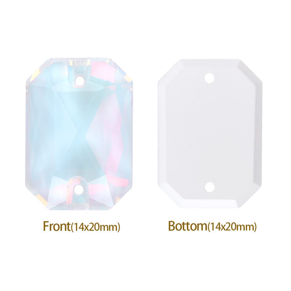 Crystal AM Octagon Shape High Quality Glass Sew-on Rhinestones WholesaleRhinestone
