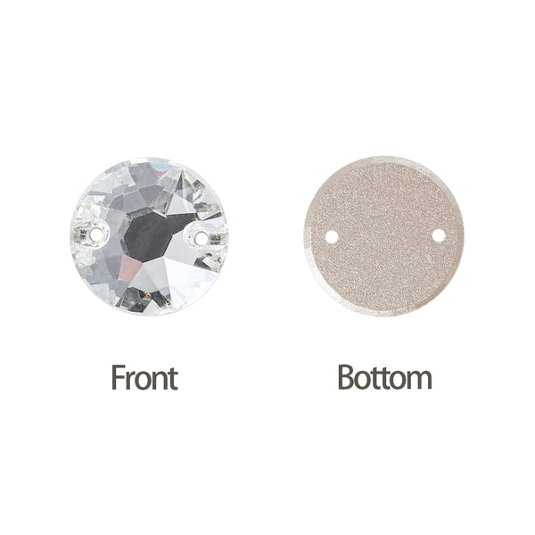 Silver Shade XIRIUS Round Shape High Quality Glass Sew-on Rhinestones WholesaleRhinestone