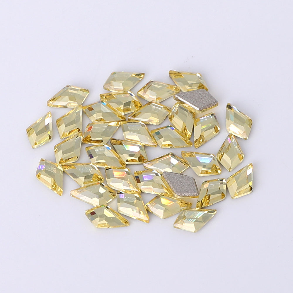Arrow Shape Multi Colors Small Size Glass Beveled Flat Back Fancy Rhinestones For Nail Art WholesaleRhinestone
