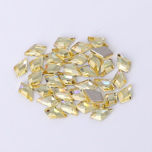 Arrow Shape Multi Colors Small Size Glass Beveled Flat Back Fancy Rhinestones For Nail Art WholesaleRhinestone