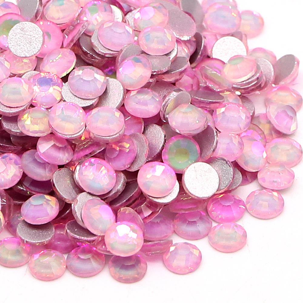 Crystal Pink Fairy Glass FlatBack Rhinestones Silver Back WholesaleRhinestone