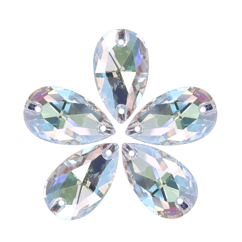 Crystal Transmission Drop Shape High Quality Glass Sew-on Rhinestones WholesaleRhinestone