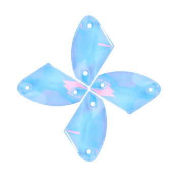 Light Sapphire AM Galactic Shape High Quality Glass Sew-on Rhinestones WholesaleRhinestone