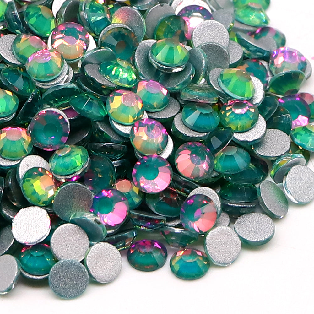 Crystal Emerald Glass FlatBack Rhinestones Silver Back WholesaleRhinestone
