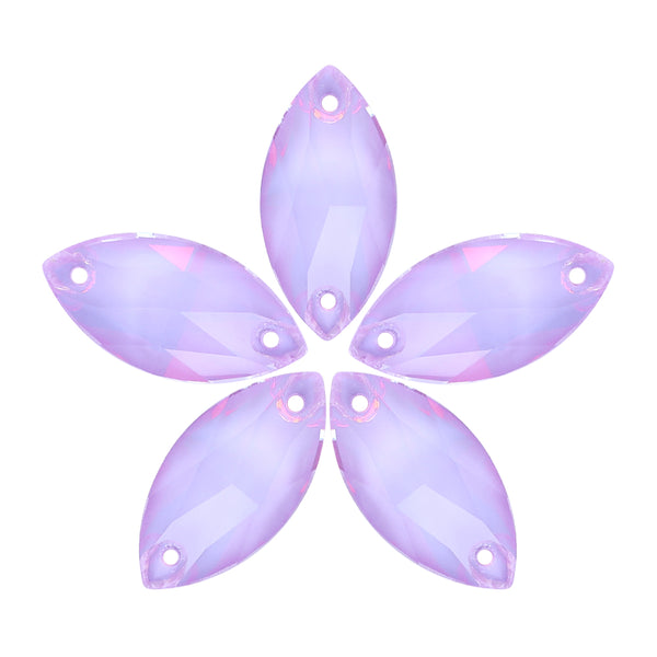 Lavender AM Navette Shape High Quality Glass Sew-on Rhinestones WholesaleRhinestone