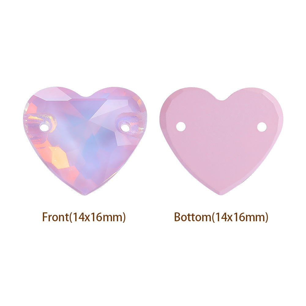 Rosaline AM Heart Shape High Quality Glass Sew-on Rhinestones WholesaleRhinestone