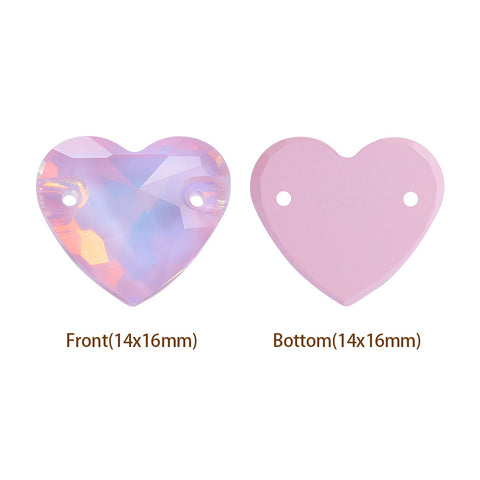 Rosaline AM Heart Shape High Quality Glass Sew-on Rhinestones