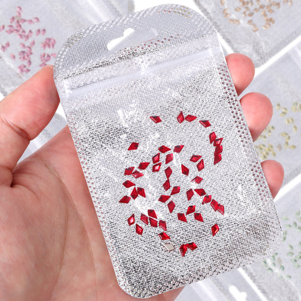 Arrow Shape Multi Colors Small Size Glass Beveled Flat Back Fancy Rhinestones For Nail Art WholesaleRhinestone