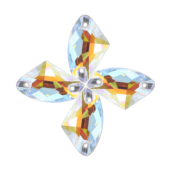 Light Crystal AB Galactic Shape High Quality Glass Sew-on Rhinestones WholesaleRhinestone
