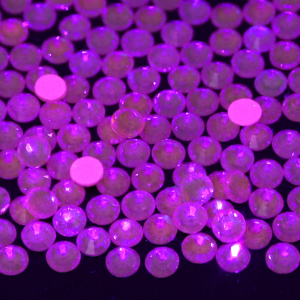 Neon Peach Pink AB Glass FlatBack Neon Rhinestones WholesaleRhinestone