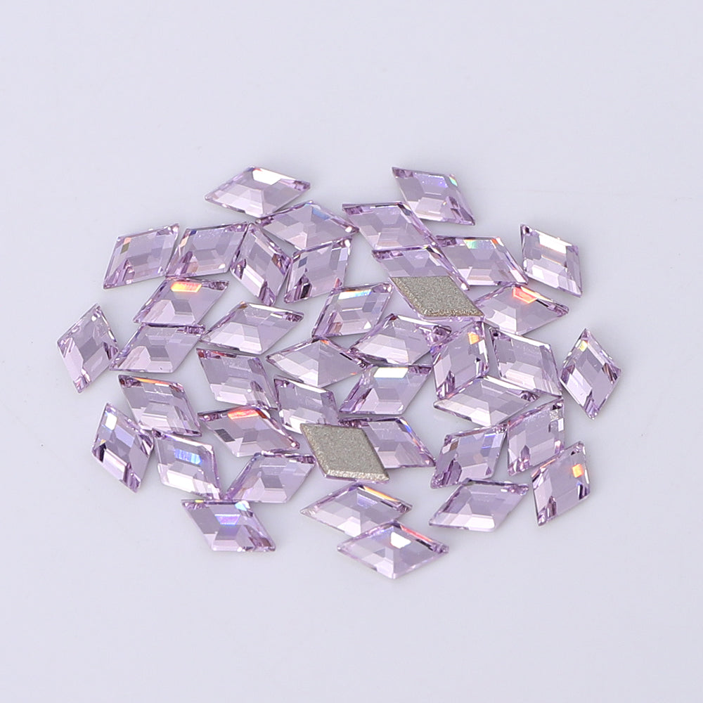 Rhombus Shape Multi Colors Small Size Glass Beveled Flat Back Fancy Rhinestones For Nail Art WholesaleRhinestone
