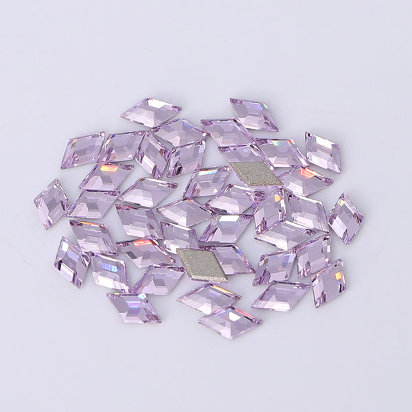 Rhombus Shape Multi Colors Small Size Glass Beveled Flat Back Fancy Rhinestones For Nail Art WholesaleRhinestone