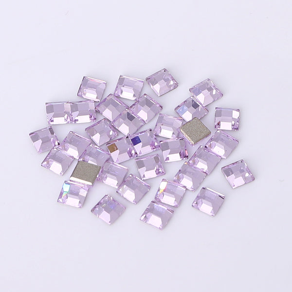 Square Shape Multi Colors Small Size Glass Beveled Flat Back Fancy Rhinestones For Nail Art WholesaleRhinestone