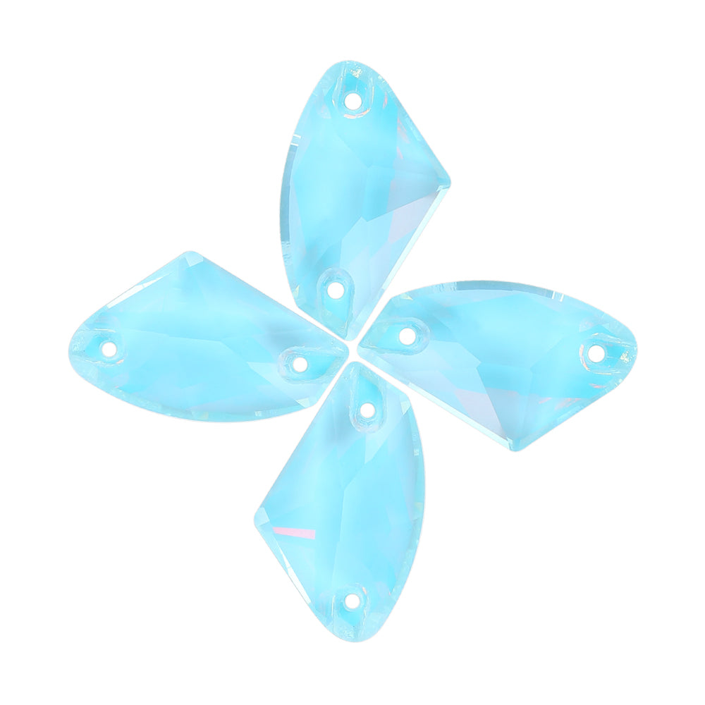 Aquamarine AM Galactic Shape High Quality Glass Sew-on Rhinestones WholesaleRhinestone Main image