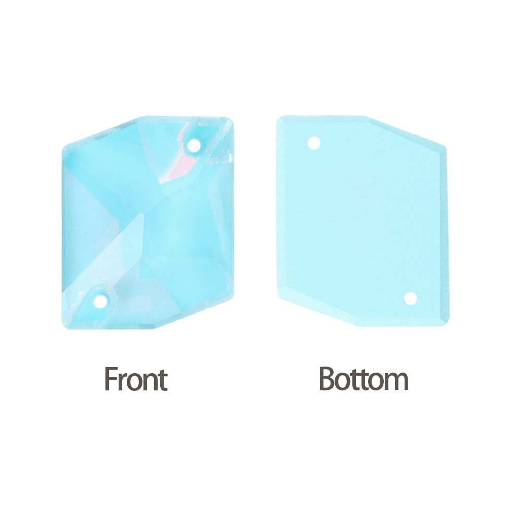 Aquamarine AM Cosmic Shape High Quality Glass Sew-on Rhinestones WholesaleRhinestone