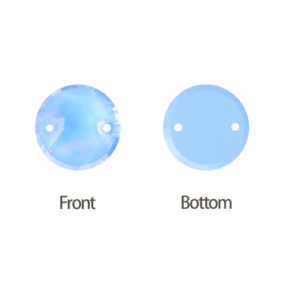 Light Sapphire AM XIRIUS Round Shape High Quality Glass Sew-on Rhinestones WholesaleRhinestone