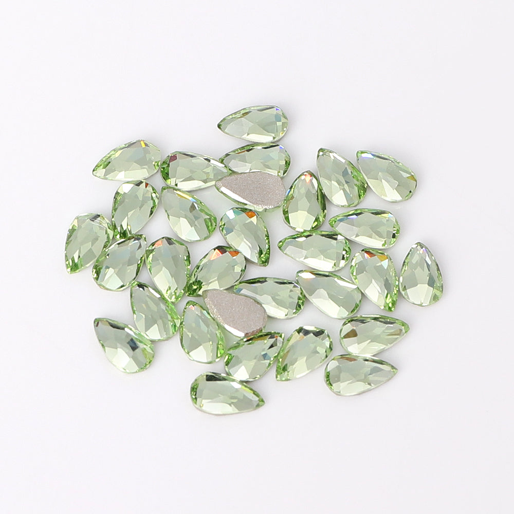 Raindrop Shape Multi Colors Small Size Glass Beveled Flat Back Fancy Rhinestones For Nail Art WholesaleRhinestone