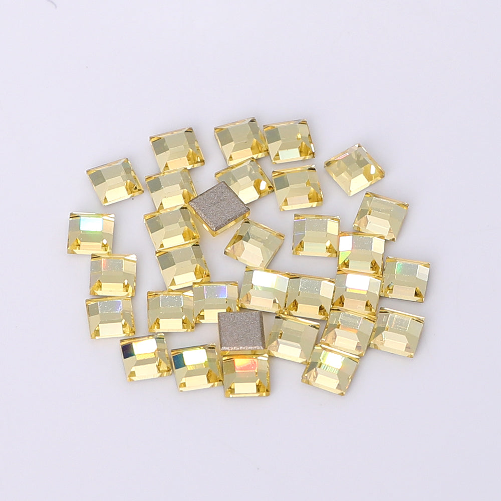 Square Shape Multi Colors Small Size Glass Beveled Flat Back Fancy Rhinestones For Nail Art WholesaleRhinestone