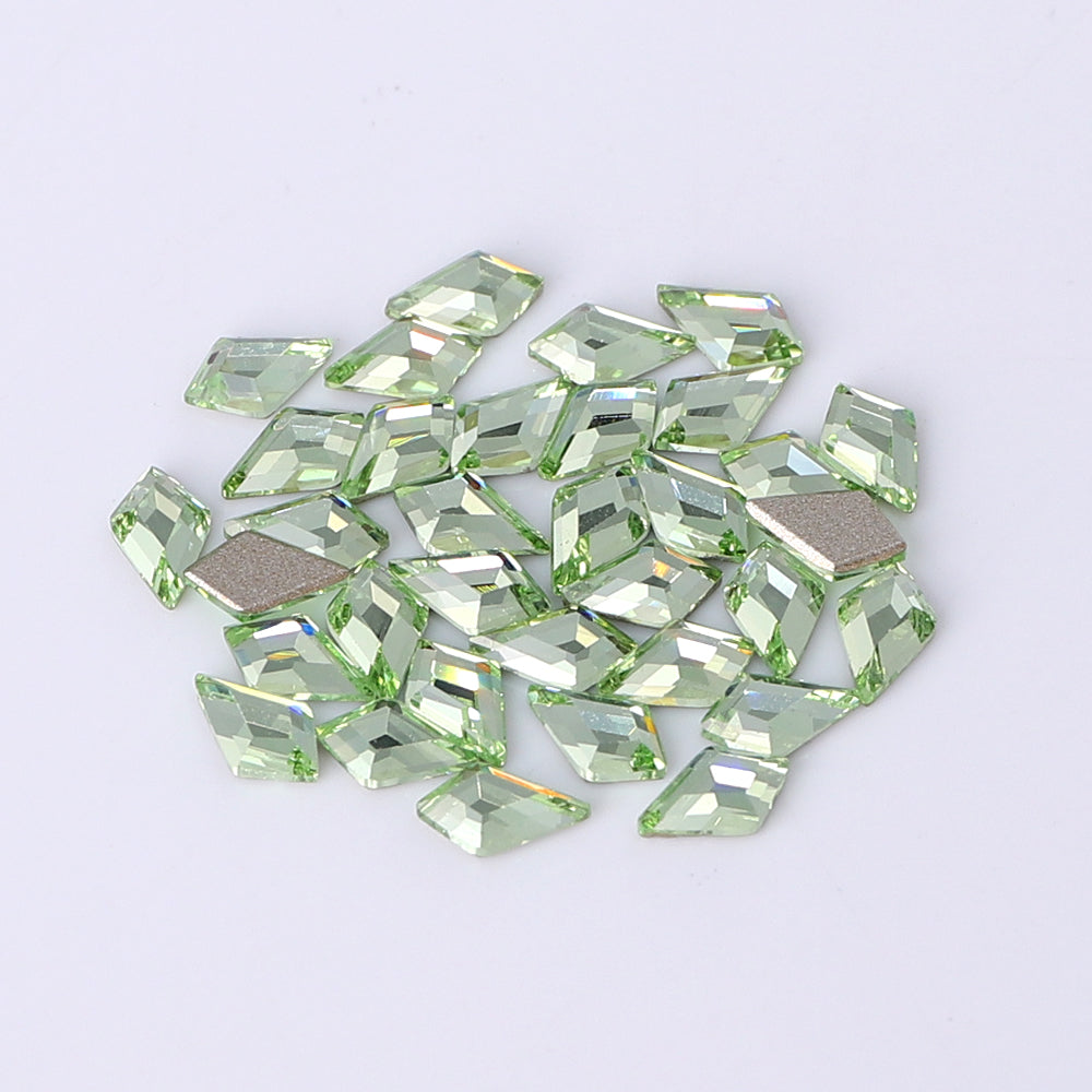 Arrow Shape Multi Colors Small Size Glass Beveled Flat Back Fancy Rhinestones For Nail Art WholesaleRhinestone