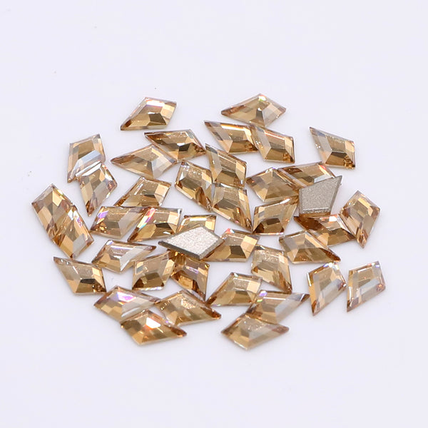 Arrow Shape Multi Colors Small Size Glass Beveled Flat Back Fancy Rhinestones For Nail Art WholesaleRhinestone