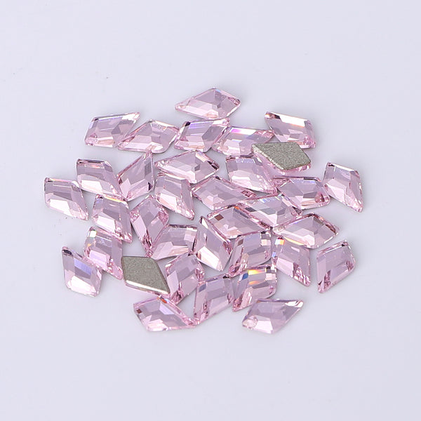 Arrow Shape Multi Colors Small Size Glass Beveled Flat Back Fancy Rhinestones For Nail Art WholesaleRhinestone