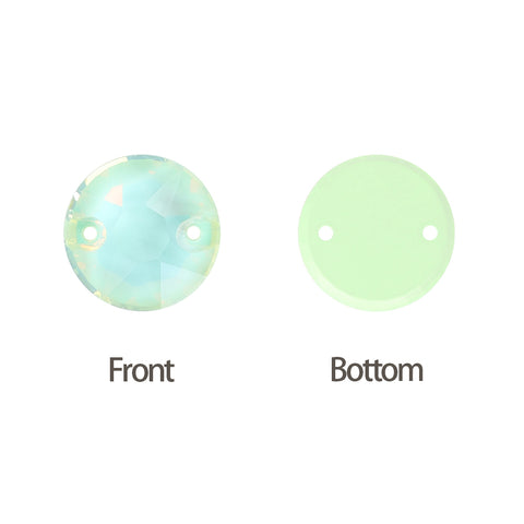Light Azore AM XIRIUS Round Shape High Quality Glass Sew-on Rhinestones