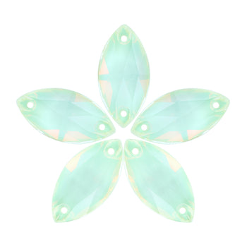Light Azore AM Navette Shape High Quality Glass Sew-on Rhinestones WholesaleRhinestone