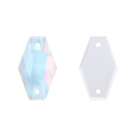 Crystal AM Hexagon Shape High Quality Glass Sew-on Rhinestones