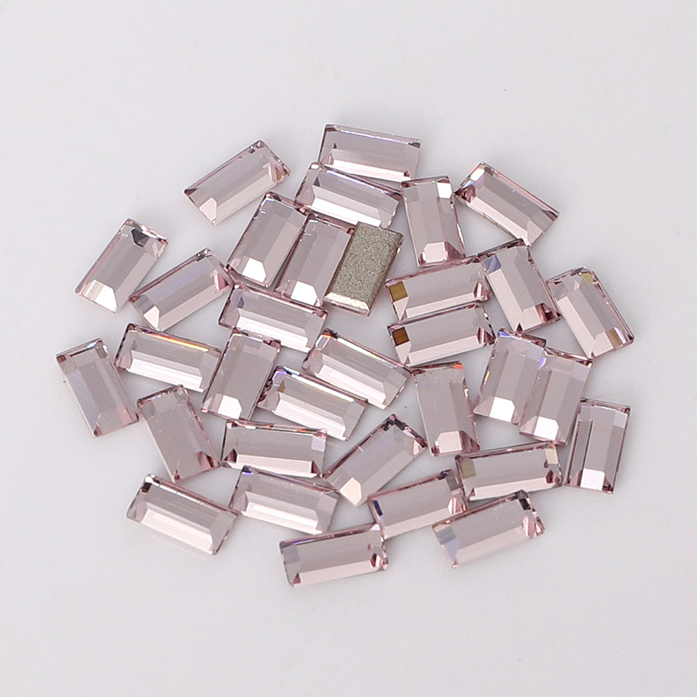 Rectangle Shape Multi Colors Small Size Glass Beveled Flat Back Fancy Rhinestones For Nail Art WholesaleRhinestone