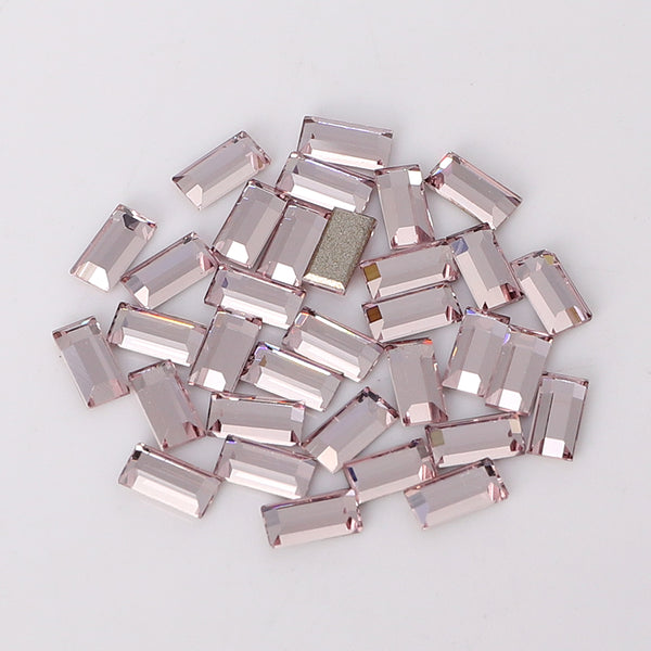 Rectangle Shape Multi Colors Small Size Glass Beveled Flat Back Fancy Rhinestones For Nail Art WholesaleRhinestone