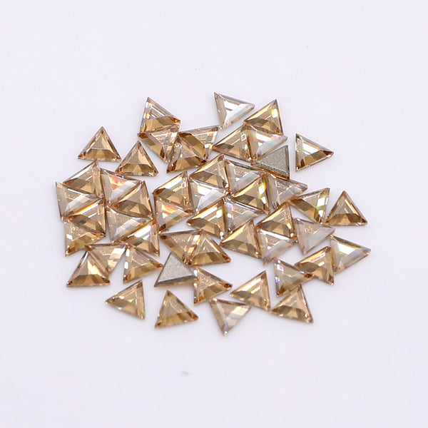 Triangle Shape Multi Colors Small Size Glass Beveled Flat Back Fancy Rhinestones For Nail Art WholesaleRhinestone