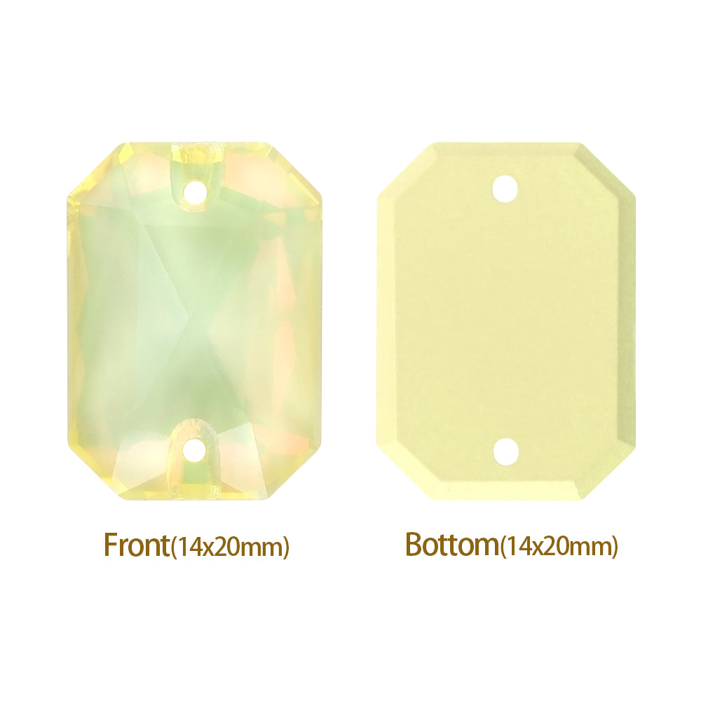 Jonquil AM Octagon Shape High Quality Glass Sew-on Rhinestones WholesaleRhinestone