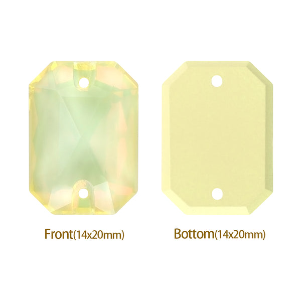 Jonquil AM Octagon Shape High Quality Glass Sew-on Rhinestones WholesaleRhinestone