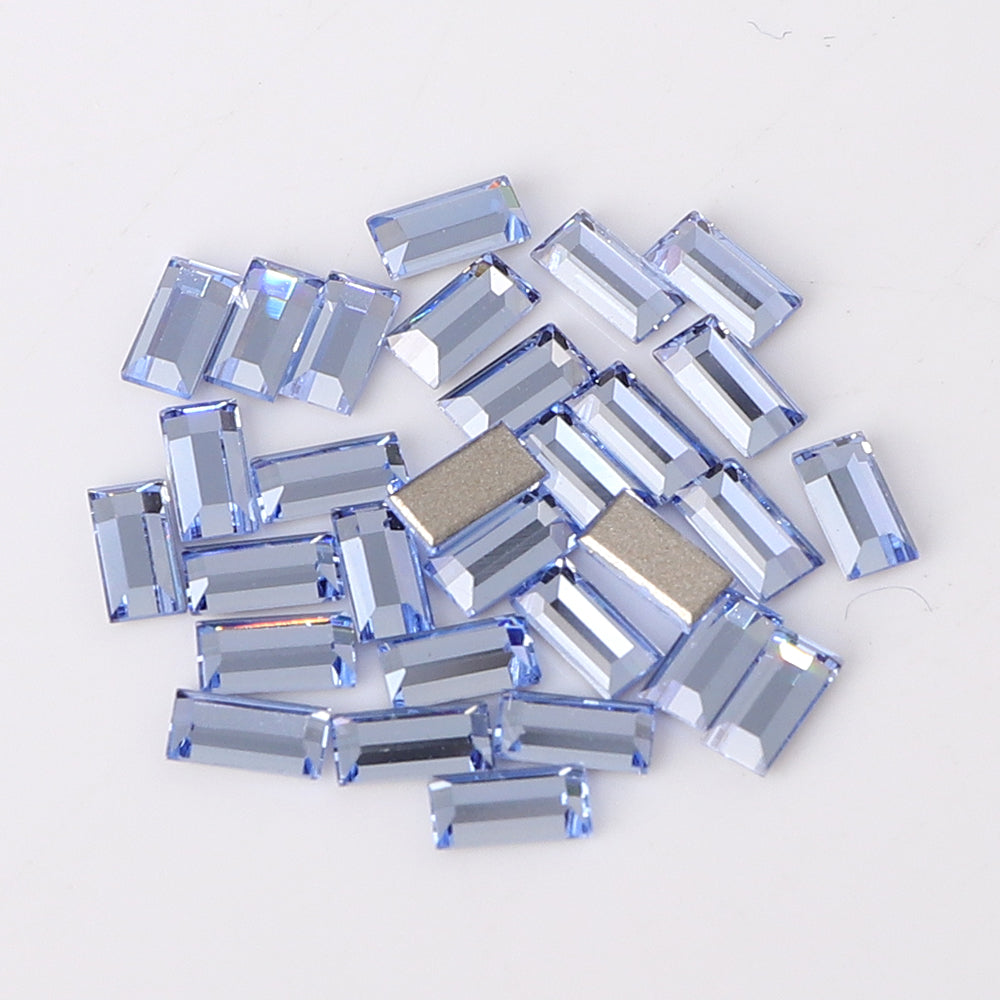 Rectangle Shape Multi Colors Small Size Glass Beveled Flat Back Fancy Rhinestones For Nail Art WholesaleRhinestone