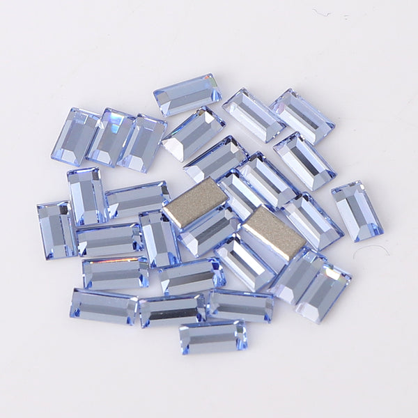 Rectangle Shape Multi Colors Small Size Glass Beveled Flat Back Fancy Rhinestones For Nail Art WholesaleRhinestone