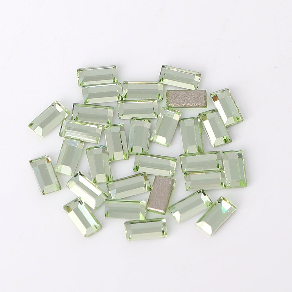 Rectangle Shape Multi Colors Small Size Glass Beveled Flat Back Fancy Rhinestones For Nail Art WholesaleRhinestone