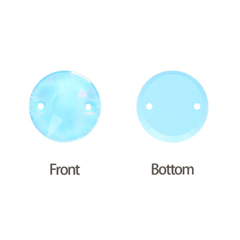 Aquamarine AM XIRIUS Round Shape High Quality Glass Sew-on Rhinestones WholesaleRhinestone