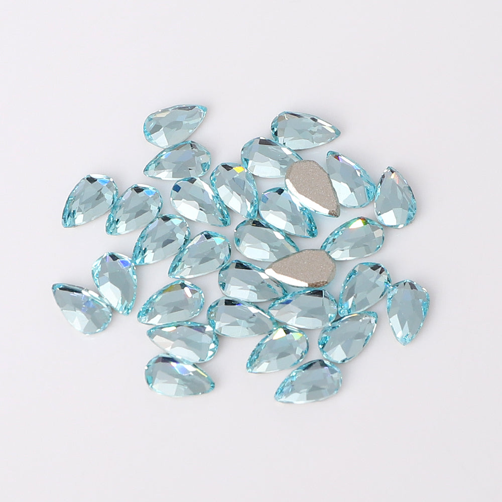 Raindrop Shape Multi Colors Small Size Glass Beveled Flat Back Fancy Rhinestones For Nail Art WholesaleRhinestone