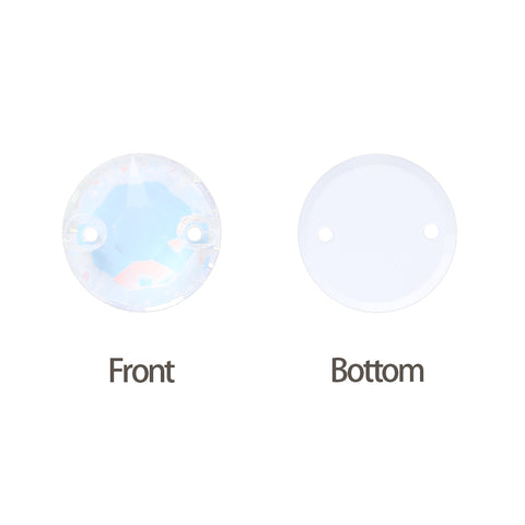 Crystal AM XIRIUS Round Shape High Quality Glass Sew-on Rhinestones