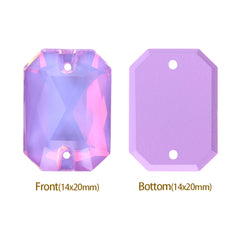 Lavender AM Octagon Shape High Quality Glass Sew-on Rhinestones