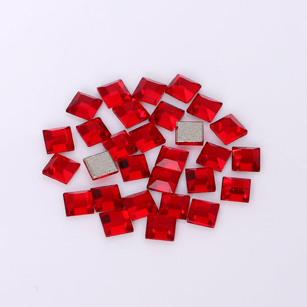 Square Shape Multi Colors Small Size Glass Beveled Flat Back Fancy Rhinestones For Nail Art WholesaleRhinestone