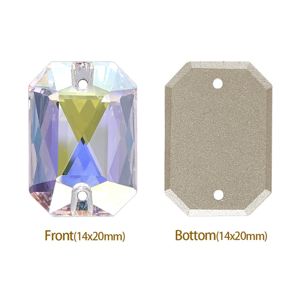 Crystal Transmission Octagon Shape High Quality Glass Sew-on Rhinestones WholesaleRhinestone
