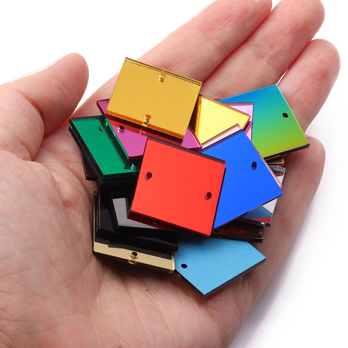 Square Shape Multi Colors Acrylic Sew-on Mirror For Dance Costume WholesaleRhinestone