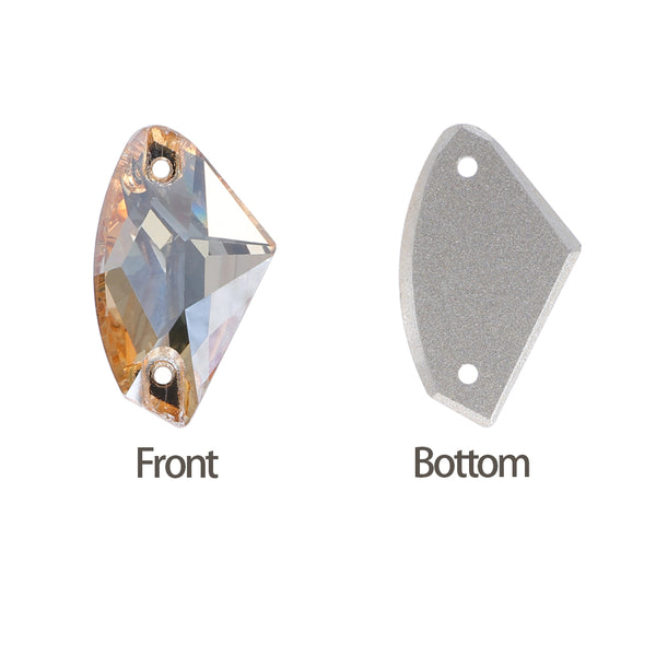 Golden Shadow Galactic Shape High Quality Glass Sew-on Rhinestones WholesaleRhinestone