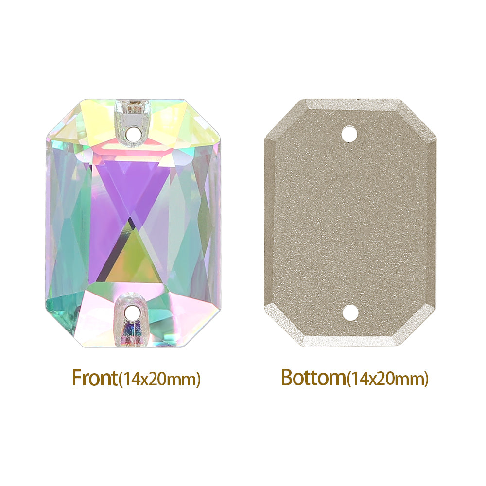 Crystal Phantom Octagon Shape High Quality Glass Sew-on Rhinestones WholesaleRhinestone