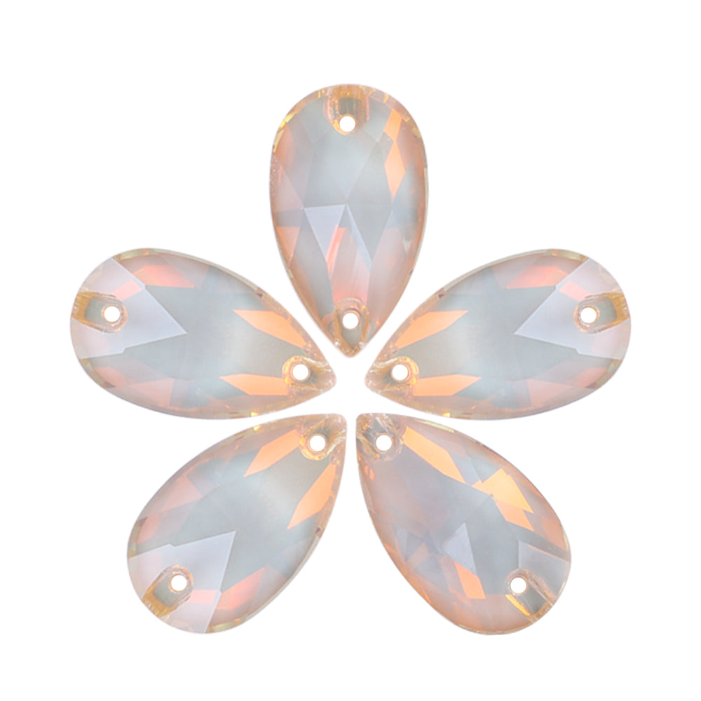 Silk AM Drop Shape High Quality Glass Sew-on Rhinestones