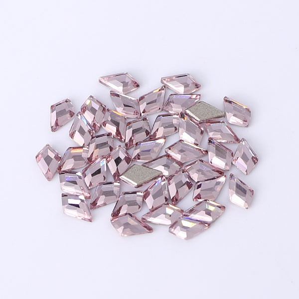 Arrow Shape Multi Colors Small Size Glass Beveled Flat Back Fancy Rhinestones For Nail Art WholesaleRhinestone